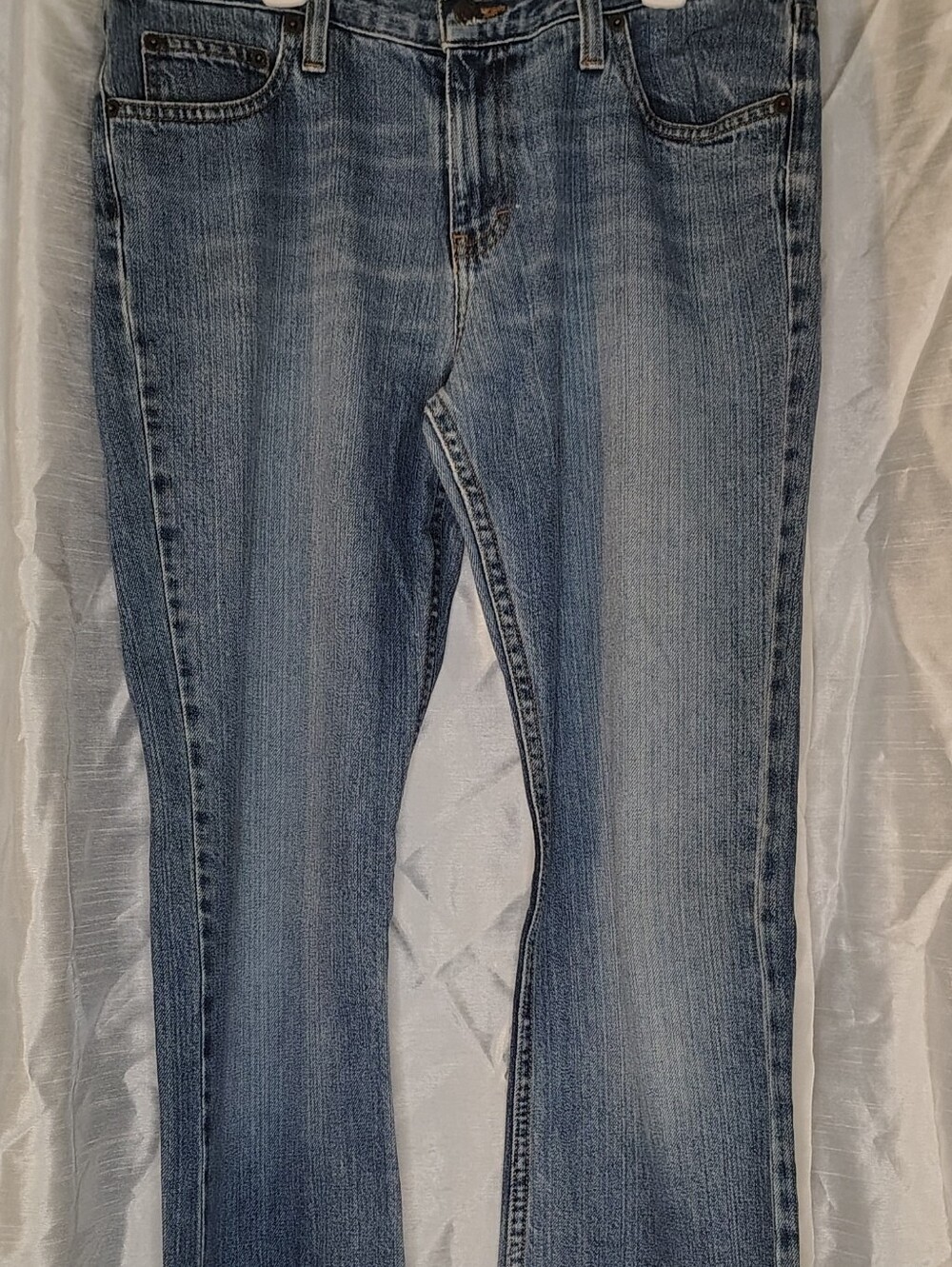 Vintage American Eagle Favorite Fit Jeans 100% Cotton 8 Long Y2K Mid Wash